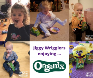 Jiggy Wrigglers enjoying Organix